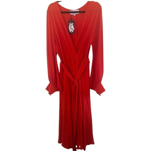 Meghan LA Lilypad Maxi Dress in Cherry Size XL - Picture 4 of 11
